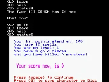 Cells and Serpents (1982)(A&B)[h TSTH] screen shot game playing